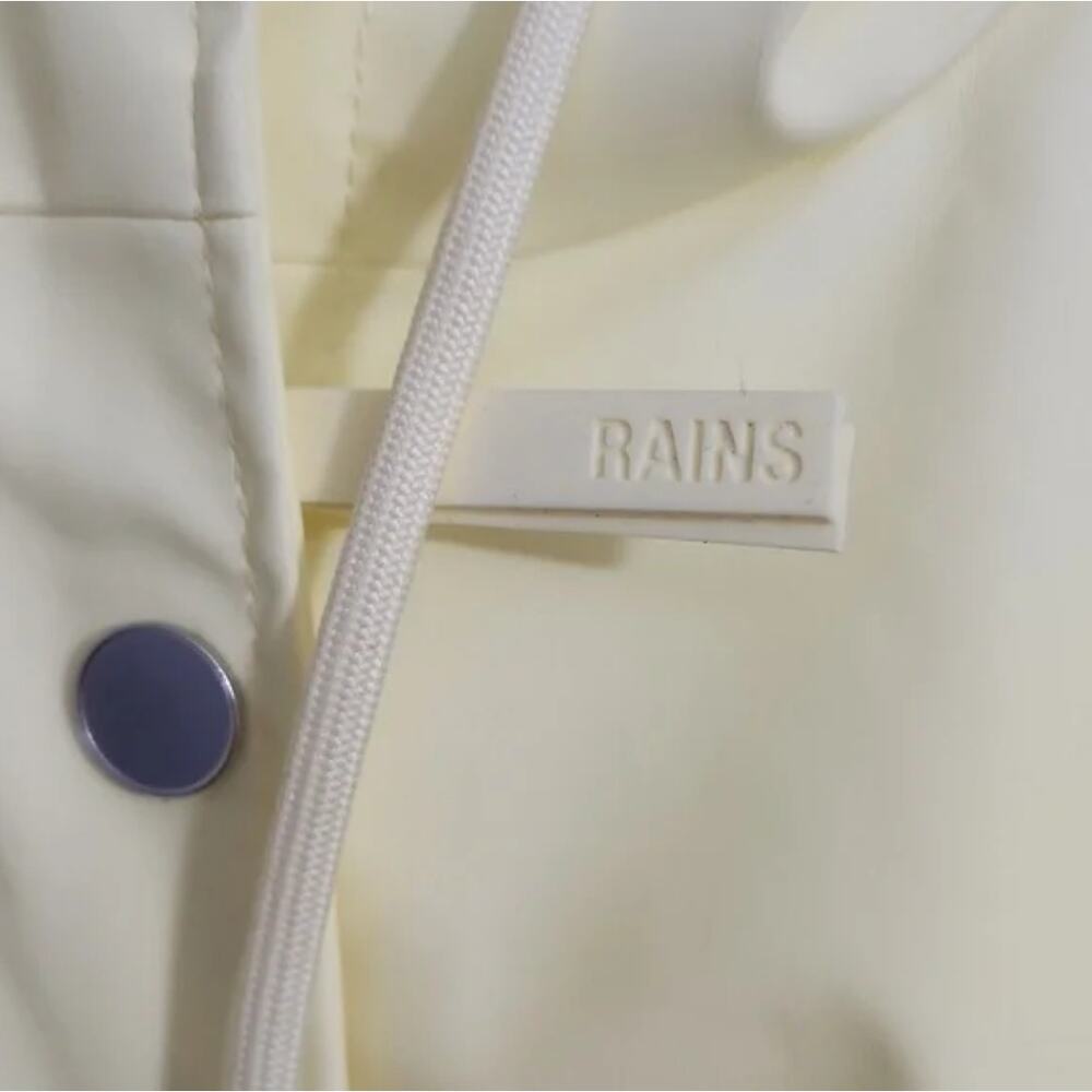 $140 RAINS Curve W Jacket Color Straw Medium NWT - Picture 4 of 16